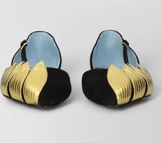 Valentino Garavani suede leather flat sandals
