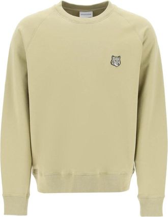 Maison Kitsun&eacute; Sweatshirts - Heren - Sweatshirts - Beige - XL - Katoen - Hoodies & sweatvesten