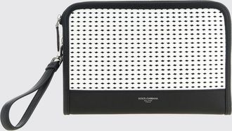 Dolce & Gabbana Pochette Atene in pelle di vitello plong&eacute; Dolce & Gabbana