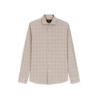 BOSS Slim-fit shirt in checked Italian-made cotton