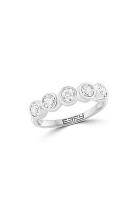 Effy Sterling Silver Diamond Five-Stone Ring in White at Nordstrom Rack, Size 7