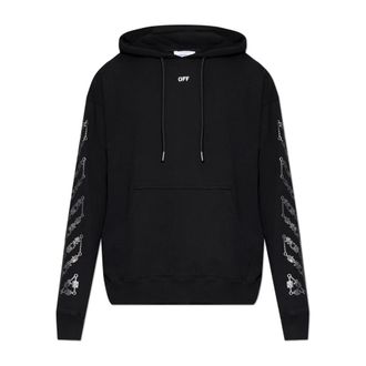 Off-white Hoodies, male, Black, Size: 3XL Oversize Sweatshirt