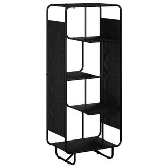 vidaXL Aparador Alto Roble Negro 60 X 37.5 X 144 Cm Vidaxl
