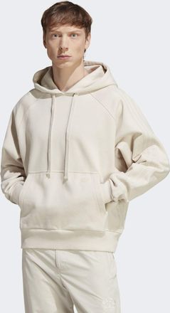 adidas Originals Mens Essentials Hoodie - Beige Cotton - Size X-Small