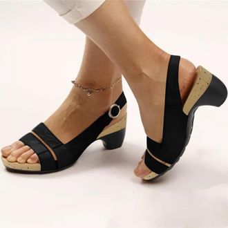 Generic Women Orthopedic Sandals, 2026 Summer Dressy Open Toe Sandals With Arch Support, Open Toe Non slip Comfy Wedge Shoes, Comfortable Open Toe Casual Summ