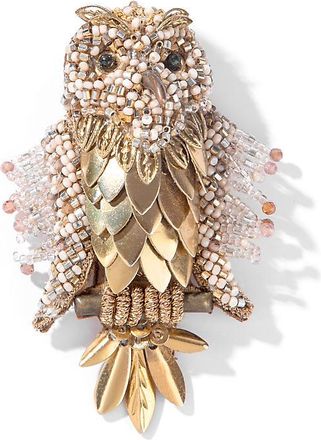 Deepa Gurnani Tawny Owl Brooch
