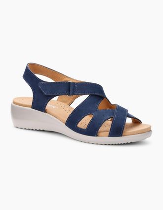 Hotter Womens Eliana Womens Low Wedge Sandals - Navy - Size: 6.5