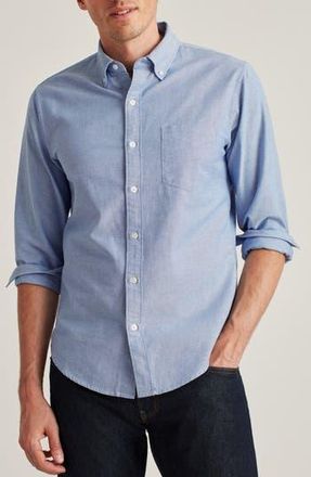 Bonobos Slim Fit Solid White Stretch Cotton Button-Down Oxford Shirt in Solid - Blue at Nordstrom Rack, Size Medium