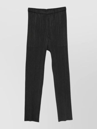 Pleats Please Issey Miyake straight leg tailored trousers pleated design