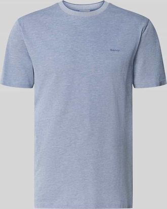 GANT T-Shirt mit Rundhalsausschnitt und Label-Stitching in Royal, Gr&ouml;&szlig;e 3XL
