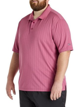 Reebok Big & Tall Golf Speedwick Stripe Polo Shirt in Studio Pink at Nordstrom, Size Xx-Large