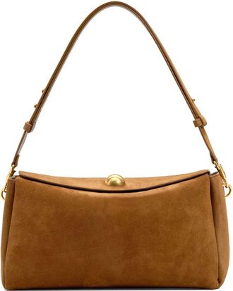 Ami Suede Leather Shoulder Bag