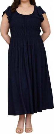 Blu Pepper Ultimate Wedding Guest Dress - Plus In Navy