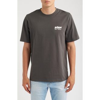Les Deux x Prince Organic Cotton Graphic T-Shirt in Raven Grey at Nordstrom, Size Xx-Large