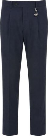 Manuel Ritz Pantalone met Plooi Slim Fit - Heren - Nette broeken - Blauw - XL - Broeken