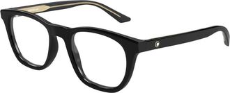 Montblanc Brillen - Heren - Brillen - Zwart - 51 MM - Accessoires