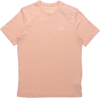 Nike Sportswear Club Embroidered Small Round Neck Short Sleeve Orange AR4999-800