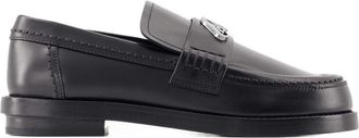 Alexander McQueen Womens Seal Loafer Black Calfskin