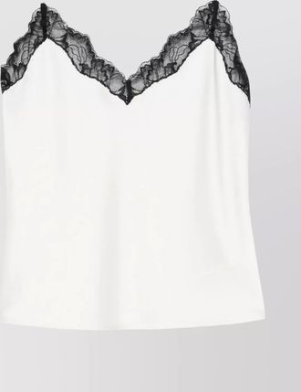 Calvin Klein satin cami with lace trim and spaghetti straps