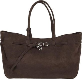 Margesherwood Grandma Large Buckle Suede Shoulder Bag in Hush Nubuck at Nordstrom