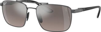 Ray-Ban RB3715M Asian Fit Polarized F0845J Mens Sunglasses Gunmetal Size 58