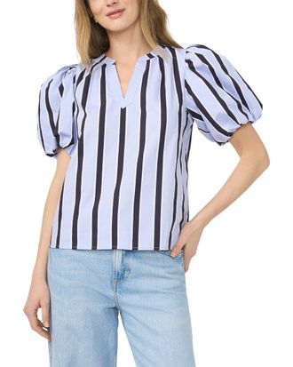 Vince Camuto Organdy Short Sleeve Puff Shirt
