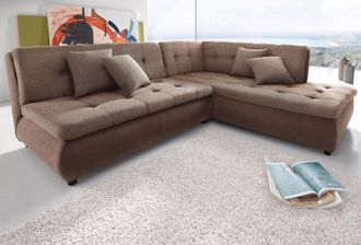 Trends by HG Ecksofa »Pool L-Form« wahlweise mit Bettfunktion, frei im Raum stellbar
