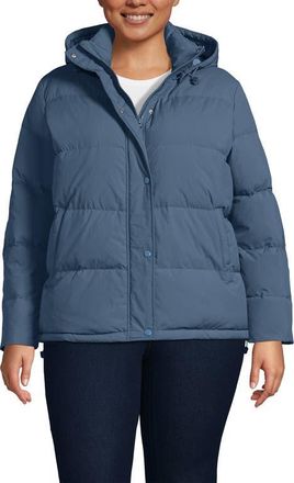 Lands End Plus Size Max 600 Down Puffer Jacket in Soft Peacock at Nordstrom, Size 1X