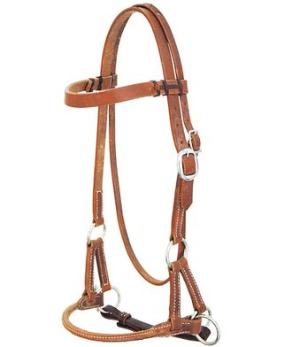 Pools Marrone - Side Pull Pools In Cuoio Grasso Senza Morso Con Cavezzina Tonda