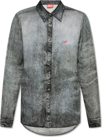 Diesel Shirt S-Simply-Lkct - Heren - Casual Overhemden - Grijs - XL - Denim - Overhemden