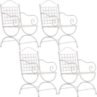 Clp Clp - Juego De 4 Sillas Para Terraza Lotta Blanco Antiguo