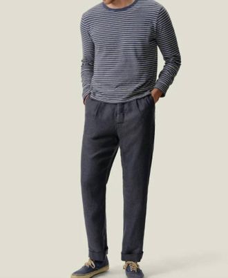Alex Crane Alta Twill Trousers In Indigo