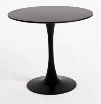 Home Heavenly Home Heavenly - Mesa Redonda Tauro, Mesa de Comedor o Cocina, Diseño Vintage en Melamina de 100 cm, Interiores y Exterior Color: Negro