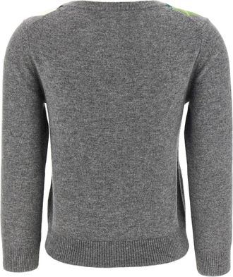Ganni Argyle-Patterned Cardigan - Grey