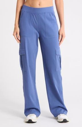 Yogalicious Rib Qiyana Straight Leg Pants in Dark Denim at Nordstrom Rack, Size X-Small