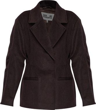 Baum Und Pferdgarten Dubbelrijige Jas - Dames - Blazers - Bruin - L - Wol - Jassen
