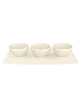 Villeroy & Boch Manufacture Rock Blanc Dip Bowl & Tray