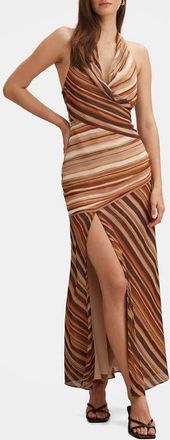 Ever New Ana Stripe Halter Maxi Dress at Nordstrom, Size 10