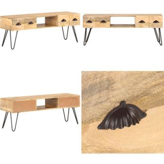 vidaXL Mobile Porta TV 120x35x45 cm Legno Massello di Mango - Porta TV in legno - Mobile in legno mango