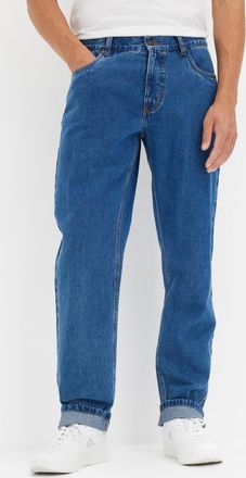 Bonprix Regular-fit-Jeans BONPRIX, Herren, Gr. 48, N-Gr, blau denim (l&auml;nge: regul&auml;r), Denim/Jeans, Obermaterial: 99% Baumwolle, 1% Elasthan, Abriebeffekte, un