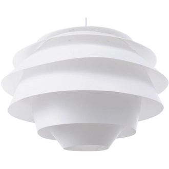 Beliani Lampadario in Plastica Bianca Paralume Forma di Fiore Cameretta Bambini Congo