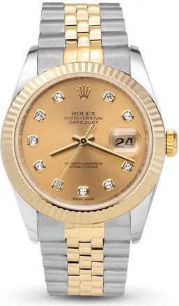 Rolex Pre-owned Rolex Datejust Automatic Chronometer Diamond Champagne Dial Unisex Watch 116233 CDJ