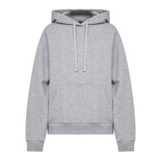 Gucci Hoodies, female, Gray, Size: XS Drawstring Kangaroo-Pocket Hoodie