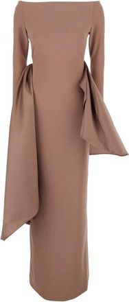 Solace London Dames, Jurken, Bruin, Maat: 2XS