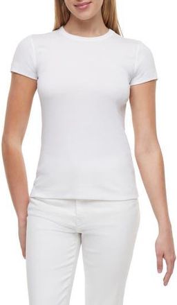Three Dots Cotton Rib T-Shirt in White at Nordstrom Rack, Size X-Large
