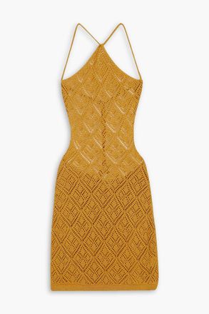 Savannah Morrow Jamaica crocheted Pima cotton mini dress - Yellow - XXL