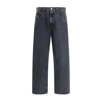 A Gold E Straight Fit Jeans, male, Black, W30, High Waist Jeans with Five-Pocket Design