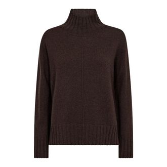 Mos Mosh Jersey de Cachemira de Cuello Alto - Knitwear - Mujer - Marr&oacute;n - XL