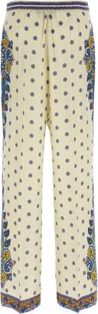 Etro Womens White Viscose Casual Pants