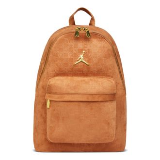 Nike Jordan 23.5L Suede Monogram Backpack Cognac IQ3205-200